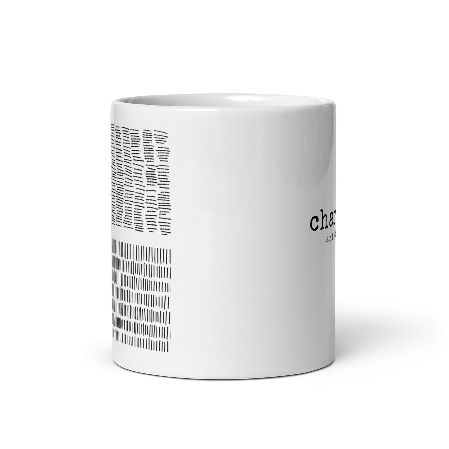 White glossy mug